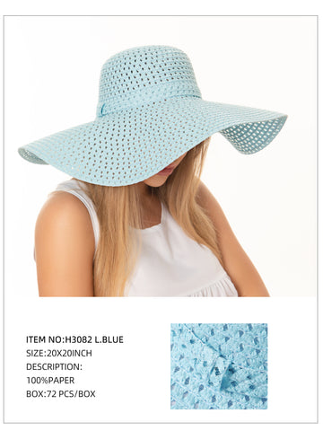 Wide Brim Sun Hat-Lt.Blue